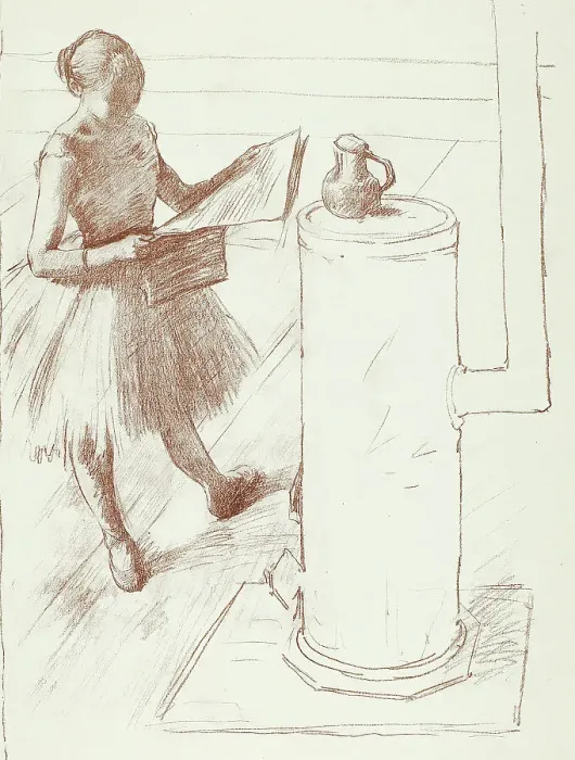 Framed Print : Dancer by the Stove, 1889–90. Creator: Georges William Thornley Framed Print : Dancer by the Stove, 1889–90. Creator: Georges William Thornley