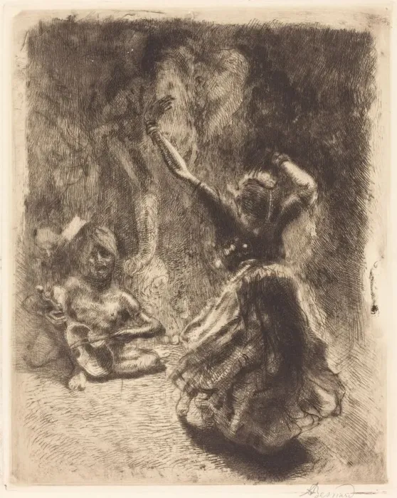 Framed Print : The Dancer of Tanjore (La bayadere of Tanjore), 1914. Creator: Paul Albert Besnard Framed Print : The Dancer of Tanjore (La bayadere of Tanjore), 1914. Creator: Paul Albert Besnard