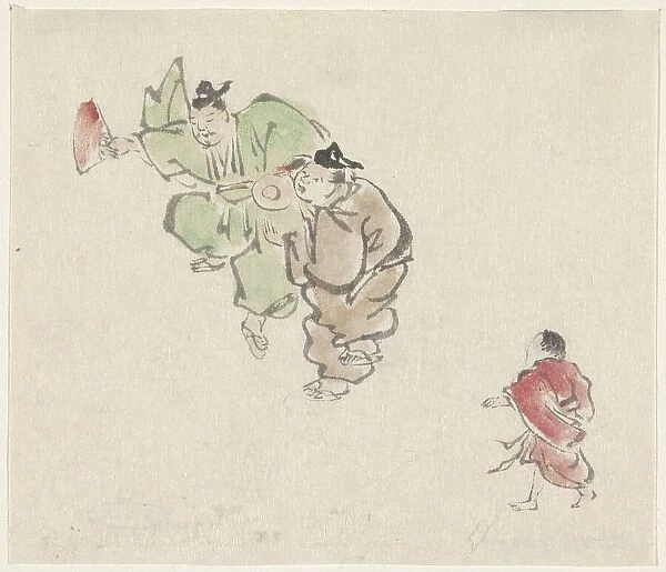 Two dancers and a child, 1808-1861. Creator: Utagawa Kuniyoshi