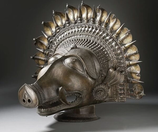 Dancer's Headpiece in the Form of a Panjurli Bhuta (boar spirit deity), 18th century Creator: Unknown