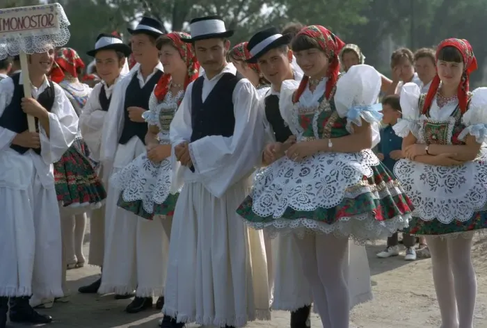 Framed Print : Dancers at a Hungarian folklore festival. Artist: CM Dixon Framed Print : Dancers at a Hungarian folklore festival. Artist: CM Dixon