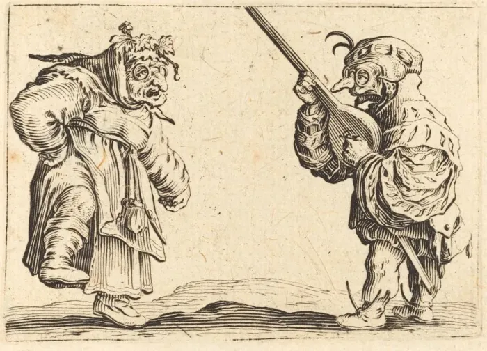 Framed Print : Dancers with Lute, c. 1622. Creator: Jacques Callot