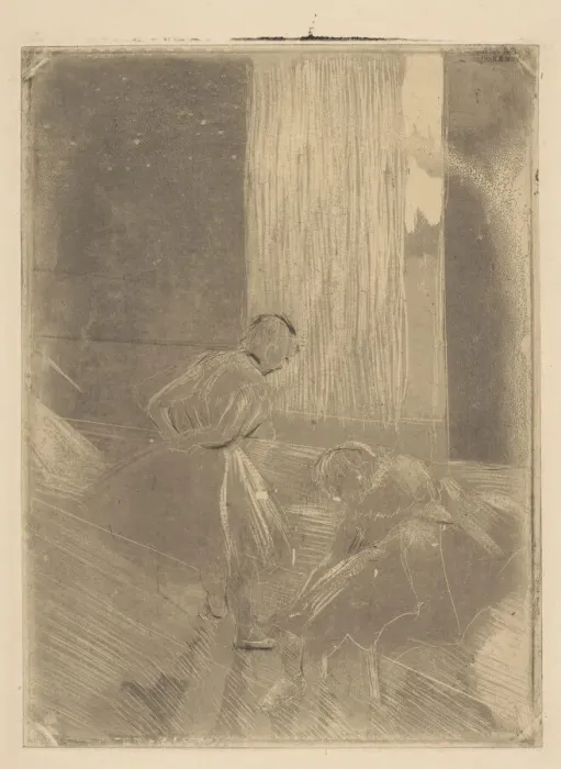 Framed Print : Two Dancers in a Rehearsal Room, 1877-78. Creator: Edgar Degas Framed Print : Two Dancers in a Rehearsal Room, 1877-78. Creator: Edgar Degas