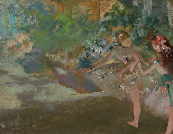 Framed Print : Two Dancers on a Stage, c1880. Creator: Degas, Edgar (1834-1917) Framed Print : Two Dancers on a Stage, c1880. Creator: Degas, Edgar (1834-1917)