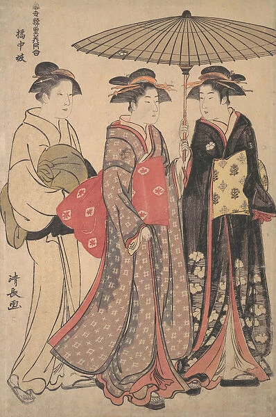 Dancers of Tachibana Street, 1742-1815. Creator: Torii Kiyonaga