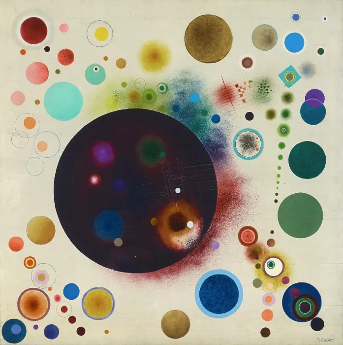 Framed Print : Dancing Balls, c1936-1938. Creator: Bauer, Rudolf (1889-1953) Framed Print : Dancing Balls, c1936-1938. Creator: Bauer, Rudolf (1889-1953)