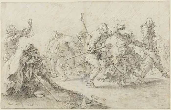 Framed Print : Dancing beggars and cripples, c.1635. Creator: Unknown Framed Print : Dancing beggars and cripples, c.1635. Creator: Unknown