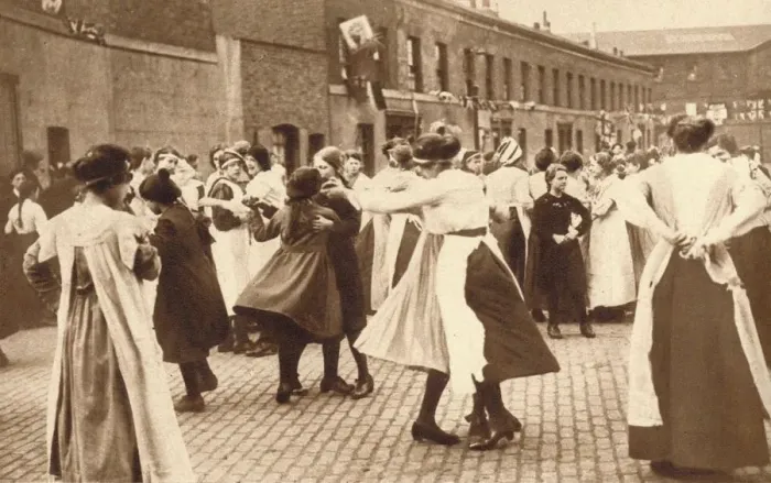 Framed Print : Dancing celebrates the end of war, 1918 (1935) Framed Print : Dancing celebrates the end of war, 1918 (1935)