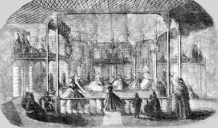 Framed Print : Dancing Dervishes of Constantinople, 1854. Creator: Unknown Framed Print : Dancing Dervishes of Constantinople, 1854. Creator: Unknown