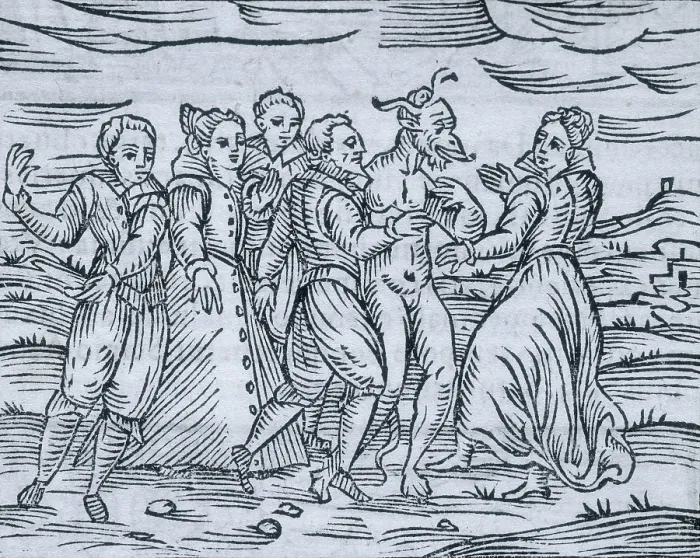 Framed Print : Dancing with the devil, at the Sabbath, 1608. Creator: Unknown Framed Print : Dancing with the devil, at the Sabbath, 1608. Creator: Unknown