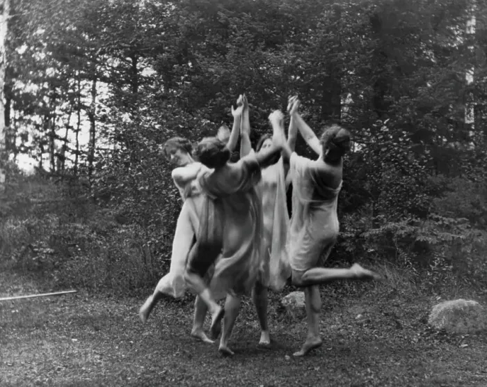 Framed Print : Four dancing figures, n.d.. Creator: Frances Benjamin Johnston Framed Print : Four dancing figures, n.d.. Creator: Frances Benjamin Johnston