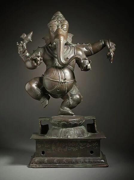 Dancing Ganesha, Lord of Obstacles, 16th-17th century. Creator: Unknown