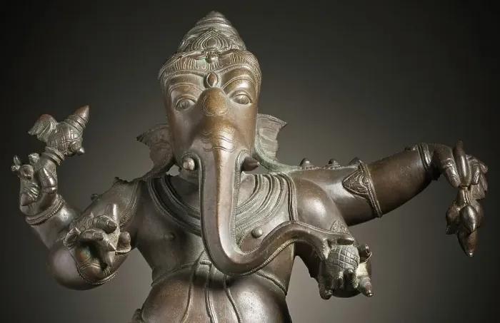 Framed Print : Dancing Ganesha, Lord of Obstacles, 16th-17th century. Creator: Unknown Framed Print : Dancing Ganesha, Lord of Obstacles, 16th-17th century. Creator: Unknown