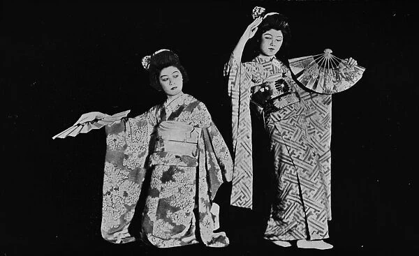 Dancing girl Kimi-chiyo attender almost every Japanese-style party in Tokyo c1900, (1921). Artist: Julian Leonard Street