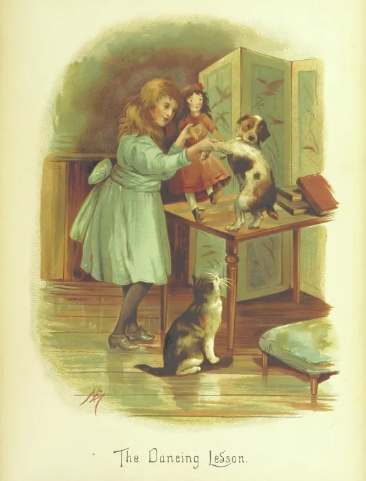 Framed Print : The Dancing Lesson, 1893. Creator: Fannie Moody Framed Print : The Dancing Lesson, 1893. Creator: Fannie Moody