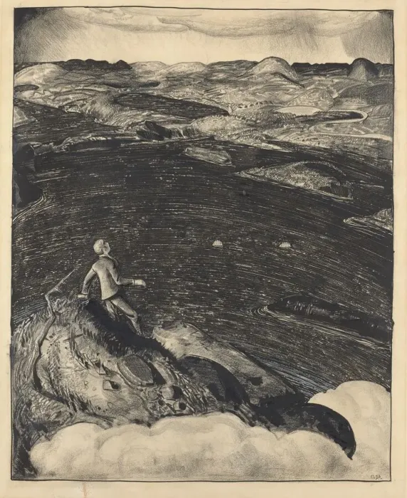 Framed Print : Dancing Town (The Top of the World), 1922. Creator: George Wesley Bellows Framed Print : Dancing Town (The Top of the World), 1922. Creator: George Wesley Bellows