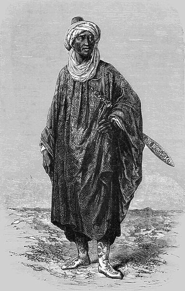 'Dandangoura, chief of Farabougou; Journey from the Senegal to the Niger, 1875. Creator: Unknown
