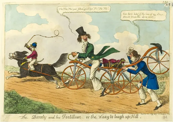 Framed Print : The Dandy and His Postillion - or the Waay to Laugh Up Hill, 1819. Creator: William Heath Framed Print : The Dandy and His Postillion - or the Waay to Laugh Up Hill, 1819. Creator: William Heath