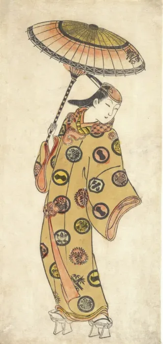 Framed Print : A Dandy of More Than Questionable Morals Out Walking on a Cold Day, ca. 1728. Creator: Ishikawa Toyonobu Framed Print : A Dandy of More Than Questionable Morals Out Walking on a Cold Day, ca. 1728. Creator: Ishikawa Toyonobu