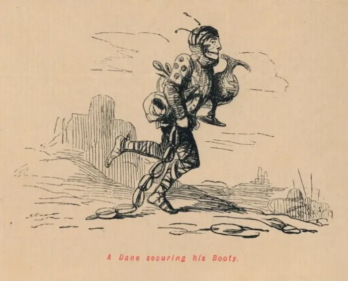 Framed Print : A Dane securing his Booty, c1860, (c1860). Artist: John Leech Framed Print : A Dane securing his Booty, c1860, (c1860). Artist: John Leech