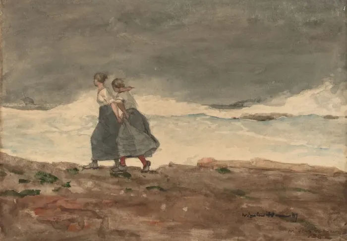 Framed Print : Danger, 1883 / 1887. Creator: Winslow Homer Framed Print : Danger, 1883 / 1887. Creator: Winslow Homer