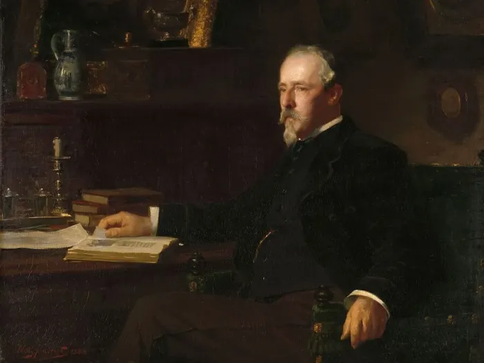 Framed Print : Daniël Franken Dzn (1838-98), banker and art collector, 1888. Creator: Willy Martens Framed Print : Daniël Franken Dzn (1838-98), banker and art collector, 1888. Creator: Willy Martens
