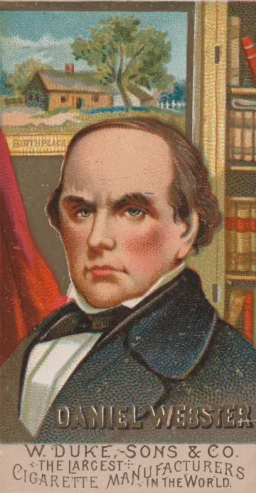 Framed Print : Daniel Webster, from the series Great Americans (N76) for Duke brand cigarettes, 1888 Framed Print : Daniel Webster, from the series Great Americans (N76) for Duke brand cigarettes, 1888