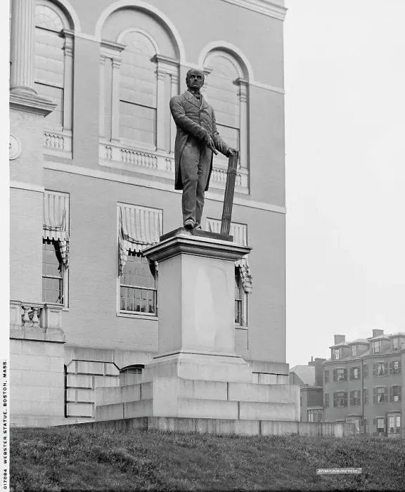 Framed Print : Daniel Webster Statue, State House grounds, Boston, Mass. between 1900 and 1905. Creator: Unknown Framed Print : Daniel Webster Statue, State House grounds, Boston, Mass. between 1900 and 1905. Creator: Unknown