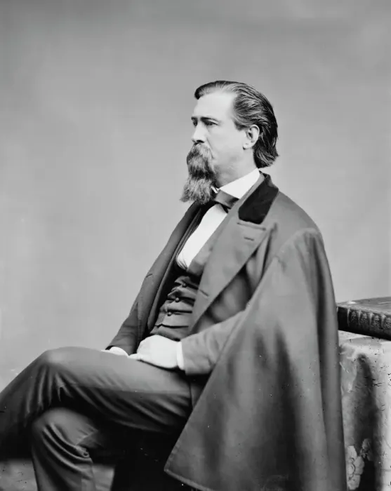 Framed Print : Daniel Wolsey Voorhees, between 1860 and 1875. Creator: Unknown Framed Print : Daniel Wolsey Voorhees, between 1860 and 1875. Creator: Unknown