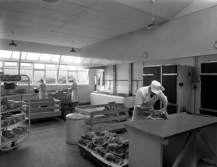 Framed Print : The Danish Bacon Company factory, Kilnhurst, South Yorkshire, 1957 Framed Print : The Danish Bacon Company factory, Kilnhurst, South Yorkshire, 1957