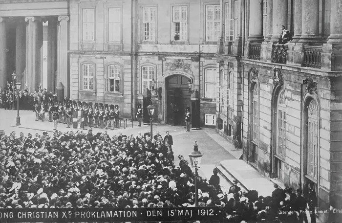 Framed Print : Danish King at Palace Window, 1912. Creator: Bain News Service Framed Print : Danish King at Palace Window, 1912. Creator: Bain News Service