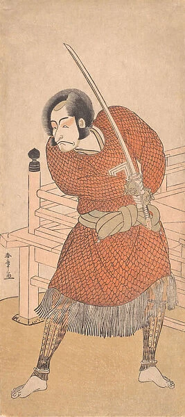 Danjuro V, in chain-mail, 1786 (?). Creator: Shunsho