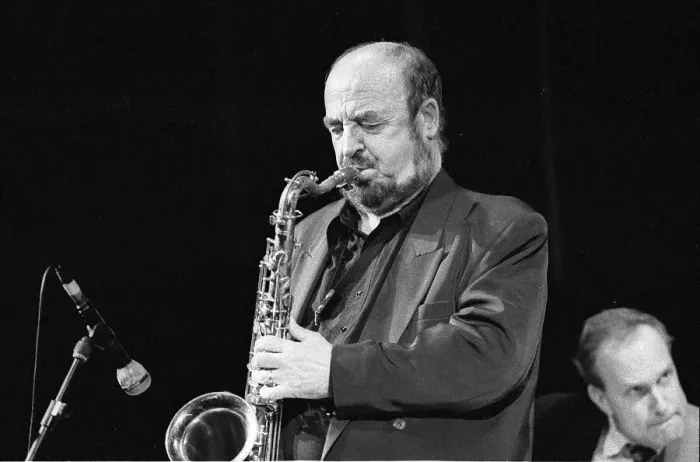 Framed Print : Danny Moss, Danny Moss Group, Brecon Jazz Festival, Powys, Wales, 2002. Creator: Brian O'Connor Framed Print : Danny Moss, Danny Moss Group, Brecon Jazz Festival, Powys, Wales, 2002. Creator: Brian O'Connor