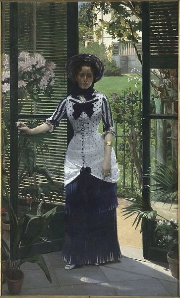 Dans la serre (In the Greenhouse), ca 1881. Creator: Bartholome, Albert (1848-1928)