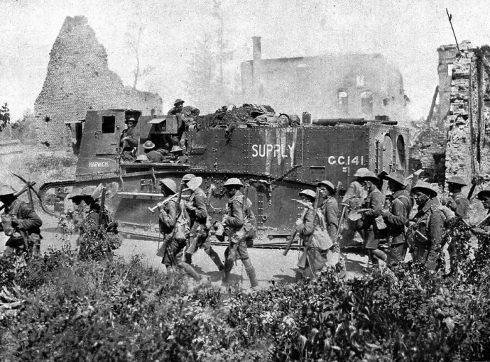 Framed Print : Dans le Nord delivre; L'outillage de la victoire; un tank de ravitaillement; cote des chars... Creator: Section photographique de l'Armee. Dans le Nord delivre; L'outillage de la victoire; un tank de ravitaillement; cote des Framed Print : Dans le Nord delivre; L'outillage de la victoire; un tank de ravitaillement; cote des chars... Creator: Section photographique de l'Armee. Dans le Nord delivre; L'outillage de la victoire; un tank de ravitaillement; cote des