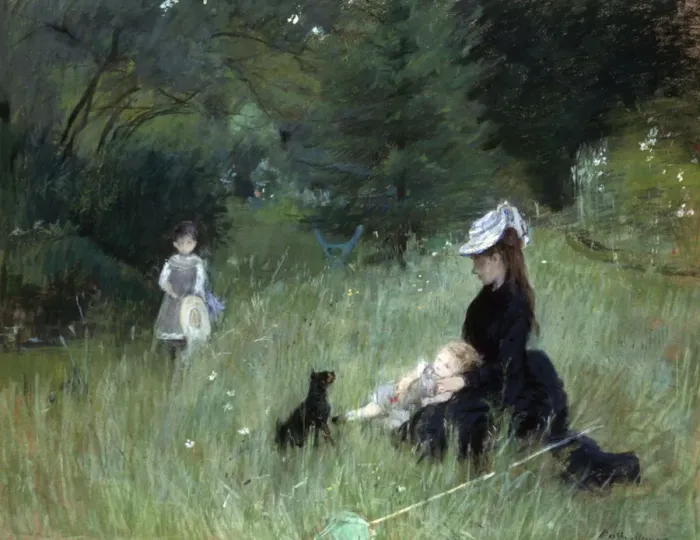 Framed Print : Dans le parc, c. 1874 Framed Print : Dans le parc, c. 1874