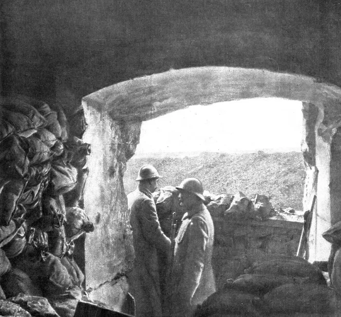 Framed Print : Dans les forts reconquis de Douaumont et de Vaux; casement du fort de Vaux... 1916. Creator: Unknown Framed Print : Dans les forts reconquis de Douaumont et de Vaux; casement du fort de Vaux... 1916. Creator: Unknown
