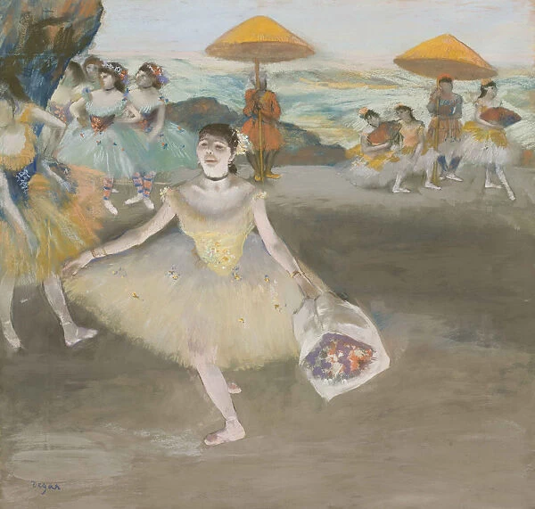 Danseuse au bouquet, saluant sur la scene (Dancer with bouquet), 1878