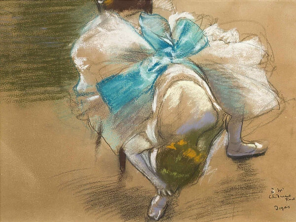 Danseuse rattachant son chausson, 1887. Creator: Degas, Edgar (1834-1917)