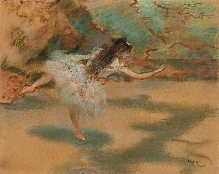 Framed Print : Danseuse sur une pointe (En pointe dancer), ca 1877. Creator: Degas, Edgar (1834-1917) Framed Print : Danseuse sur une pointe (En pointe dancer), ca 1877. Creator: Degas, Edgar (1834-1917)