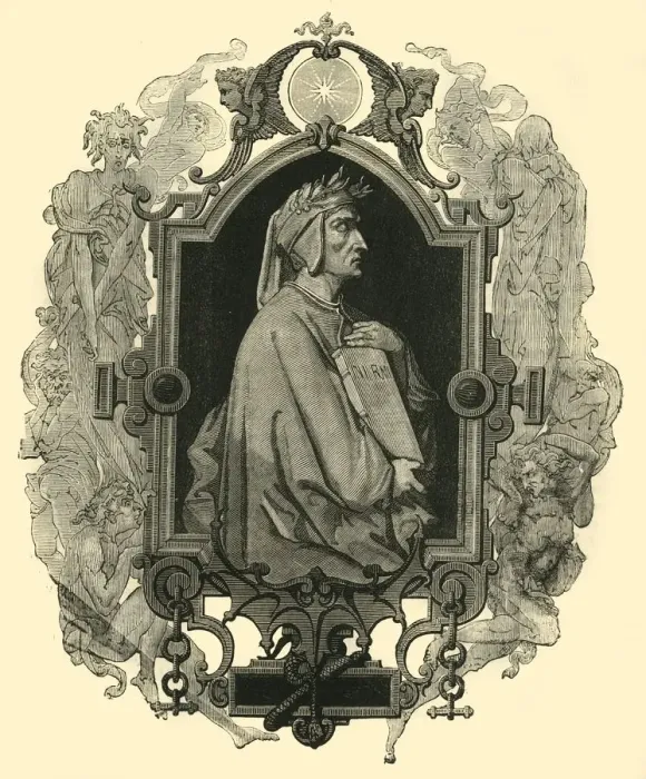 Framed Print : Dante Alighieri, ( c1265 -1321), 1890. Creator: Unknown