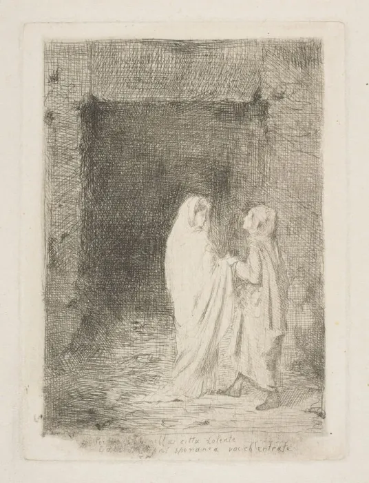 Framed Print : Dante and Virgil, 1857. Creator: Edgar Degas Framed Print : Dante and Virgil, 1857. Creator: Edgar Degas