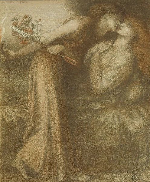 Dantes Dream on the Day of the Death of Beatrice (Io sono in pace), 1875. Artist: Rossetti, Dante Gabriel (1828-1882)
