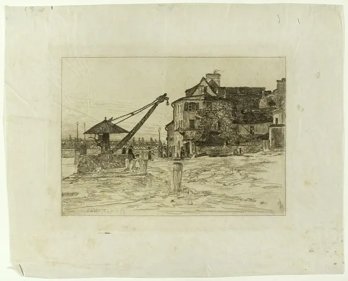 Framed Print : Danube, 1879. Creator: Otto Henry Bacher Framed Print : Danube, 1879. Creator: Otto Henry Bacher