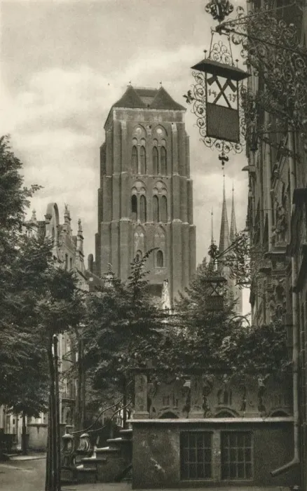 Framed Print : Danzig. Jopengasse - Marienkirche, 1931. Artist: Kurt Hielscher Framed Print : Danzig. Jopengasse - Marienkirche, 1931. Artist: Kurt Hielscher