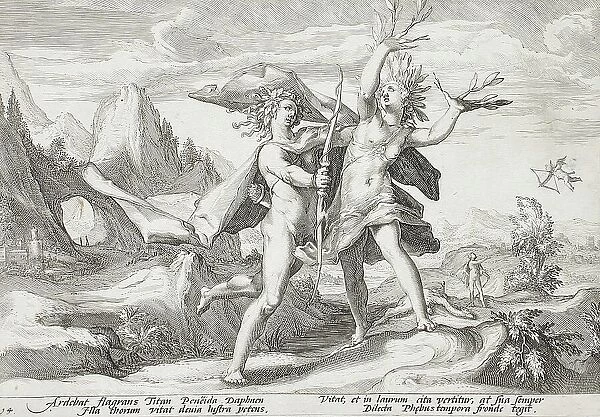 Daphne Changed into a Laurel Tree, published 1589. Creator: Hendrik Goltzius