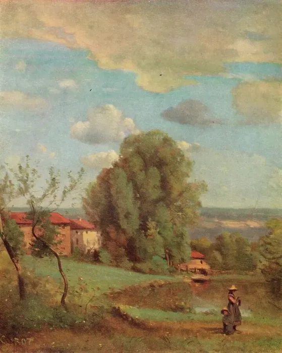 Framed Print : Dardagny, c1855. Artist: Jean-Baptiste-Camille Corot Framed Print : Dardagny, c1855. Artist: Jean-Baptiste-Camille Corot