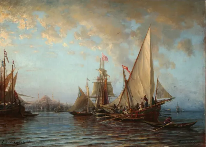 Framed Print : The Dardanelles, 1873. Artist: Bogolyubov, Alexei Petrovich (1824-1896) Framed Print : The Dardanelles, 1873. Artist: Bogolyubov, Alexei Petrovich (1824-1896)