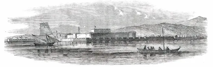 Framed Print : The Dardanelles - Fort of Chanah-Kalesi, from the Middle of the Channel, 1850. Creator: Unknown Framed Print : The Dardanelles - Fort of Chanah-Kalesi, from the Middle of the Channel, 1850. Creator: Unknown