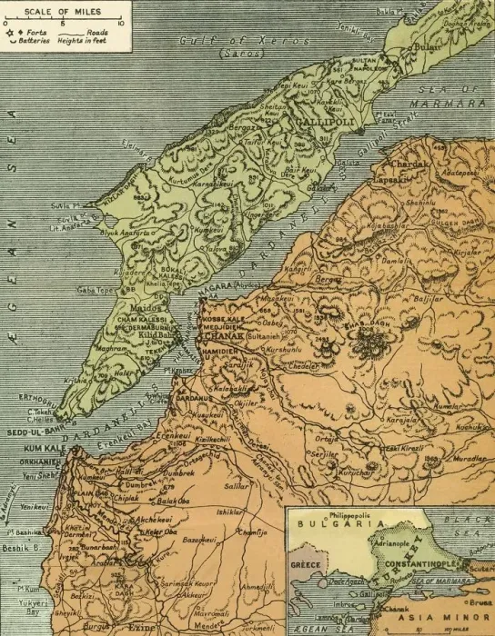 Framed Print : The Dardanelles with its Forts, 1919. Creator: London Geographical Institute Framed Print : The Dardanelles with its Forts, 1919. Creator: London Geographical Institute
